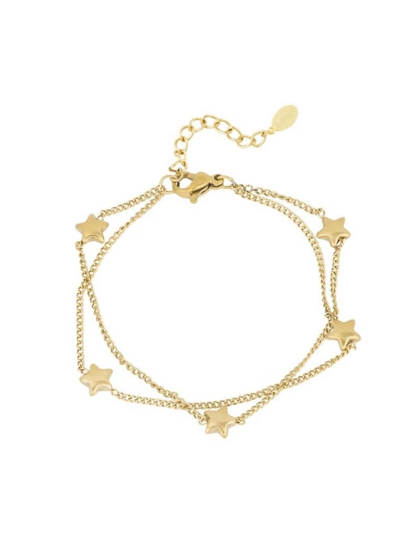 Starry night armband goud