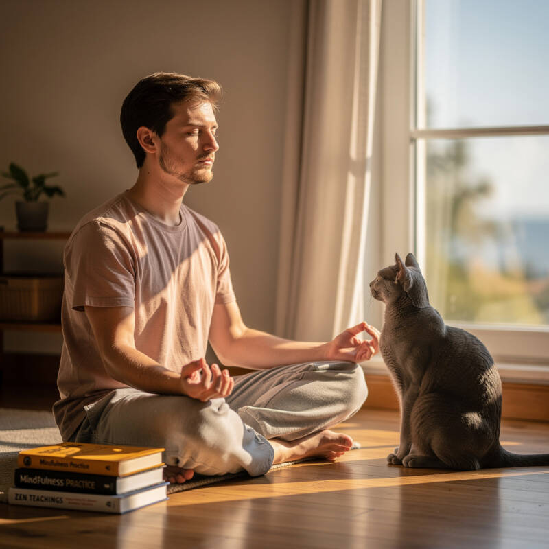 cat meditation spiritual
