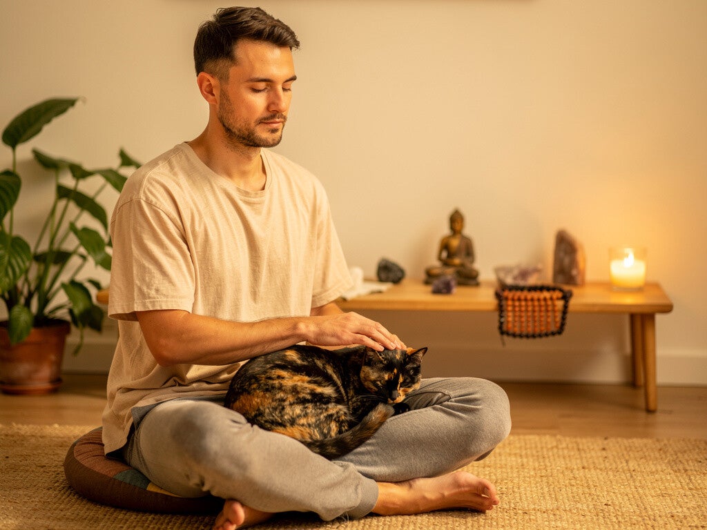 cats meditation love 