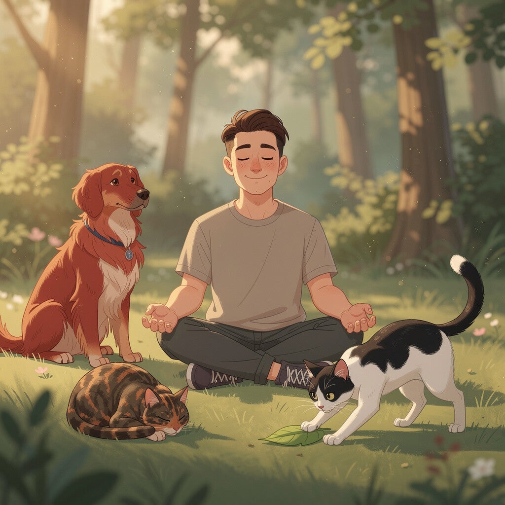pets meditation love
