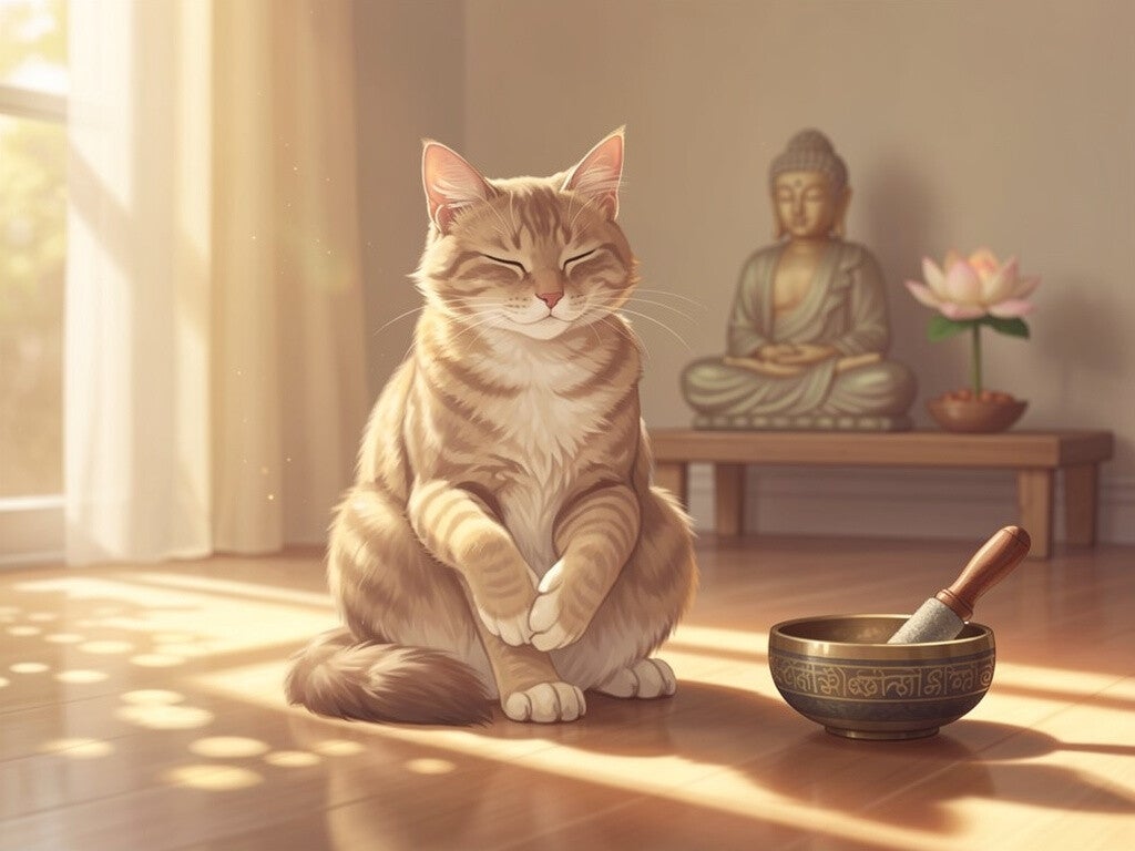 cat meditation Buddhism 