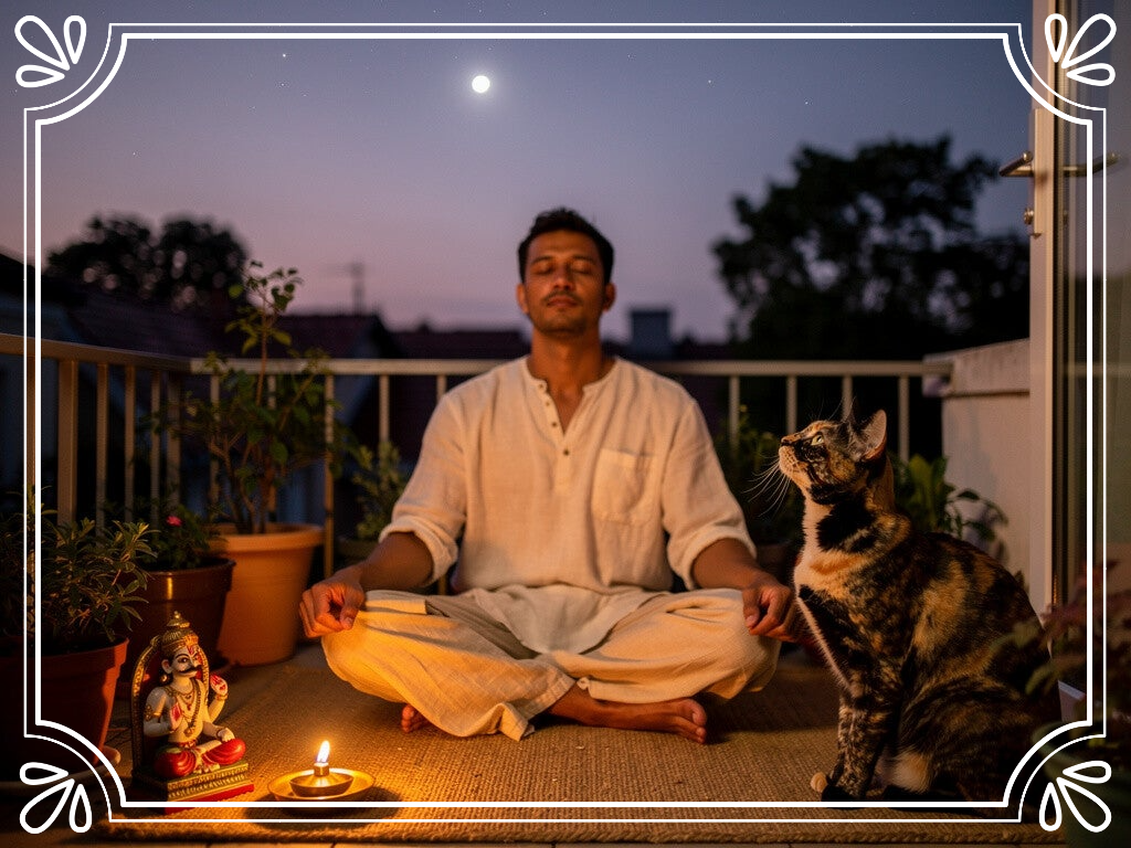 cat evening meditation