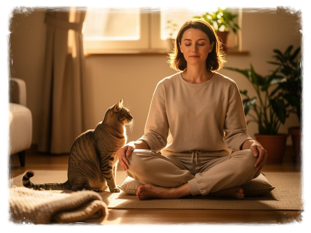 woman soprolophy cat