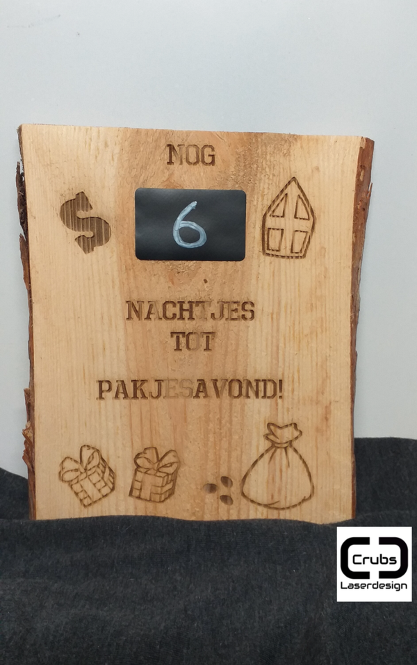 Sinterklaas aftelkalender hout