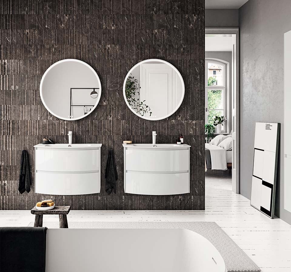 WAY ROUND CM 85 BERLONI BAGNO BIANCO OPACO