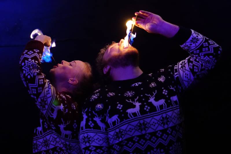 Dui NoNonsense tijdens het winterfestival in de oosterpark Groningen 