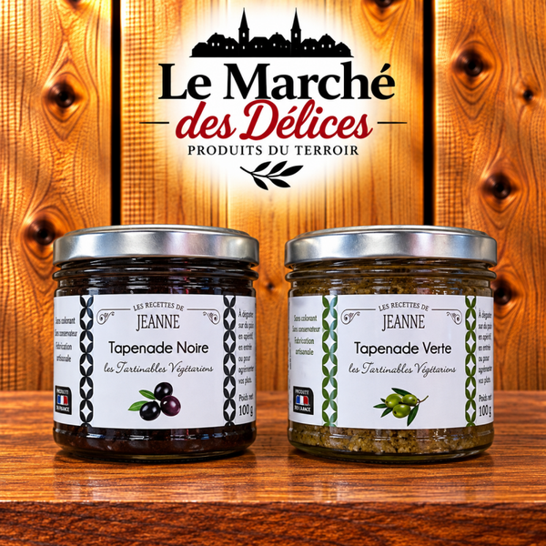 Tapenade d'olives Vertes ou Tapenade d'olives Noires