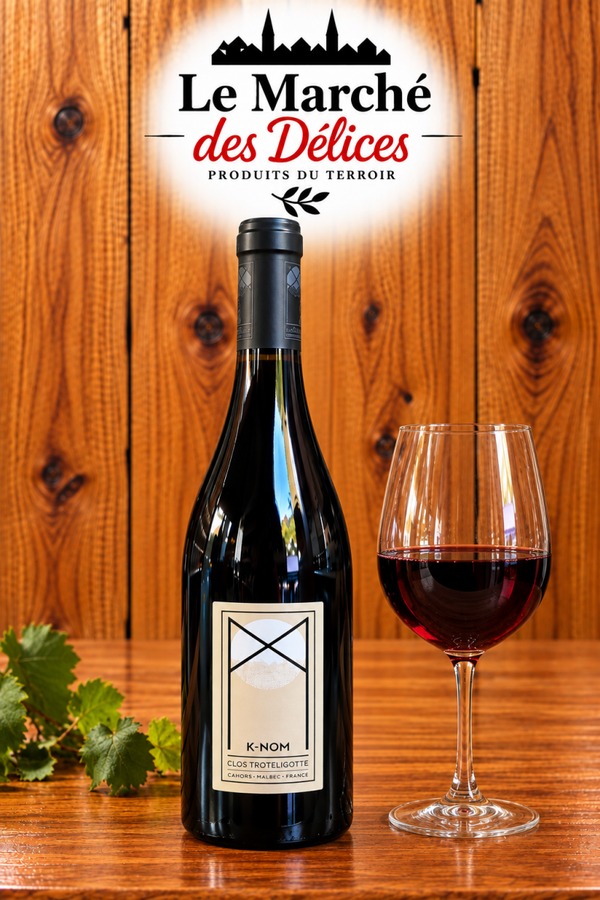 K-NOM 2024 — Cahors  Clos Troteligotte – Malbec / Merlot • Vin rouge biodynamique