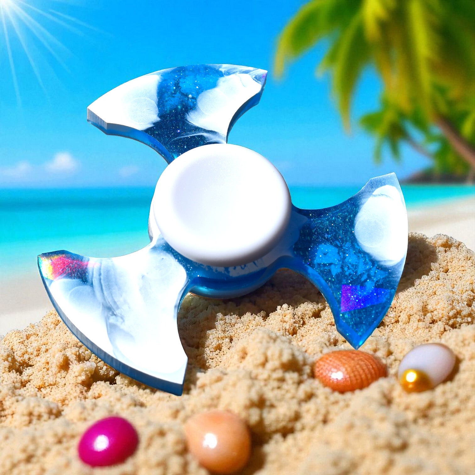 🌀 Toupies Doigt en Résine Époxy – Petites, Fun et Uniques ! 🌀