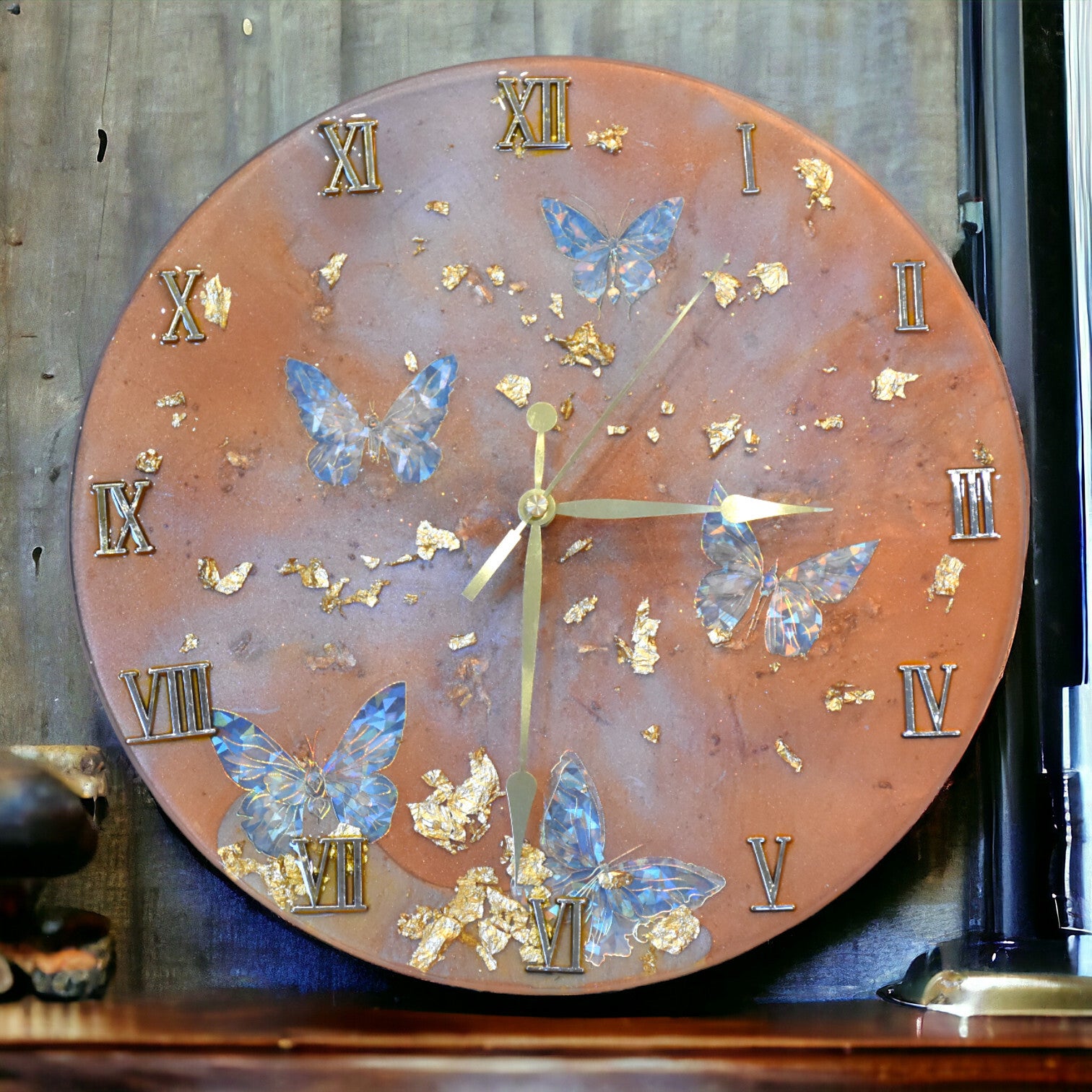 🕰️ Horloge Murale en Résine Époxy – Artisanale, Unique & Personnalisable 🕰️