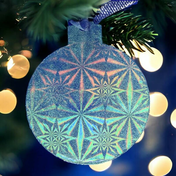 ✨ Boule de Noël Ronde Effet Holographique