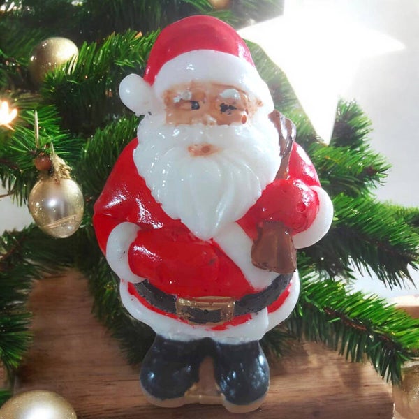 🎅 Décorations de Noël à Poser – Pères Noël Peints à la Main