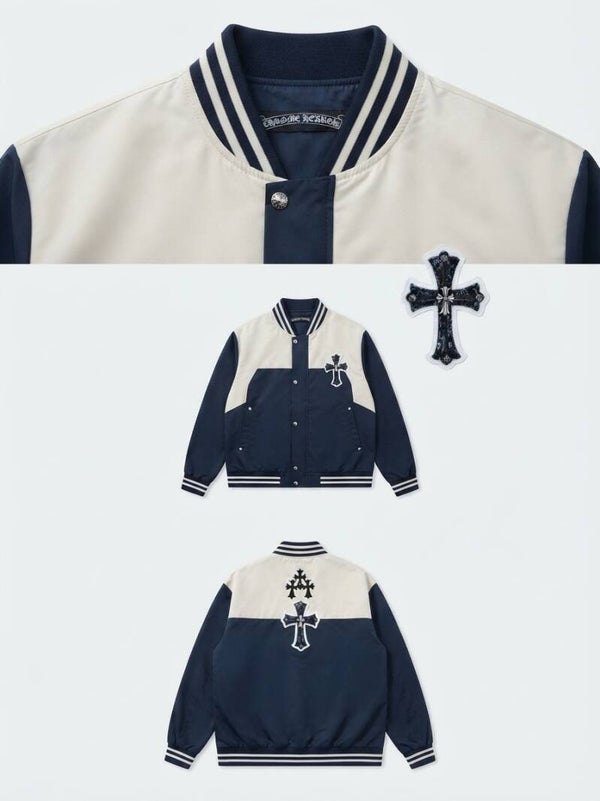 Chrome Hearts Inspired Block Varsity Jacket