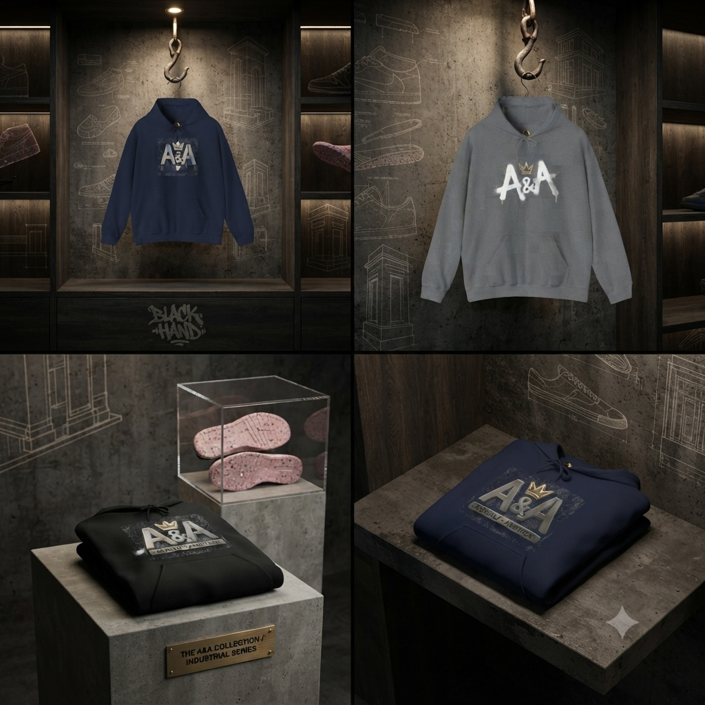 Asphalt Crown Logo Hoodie – Vintage Distressed Pullover