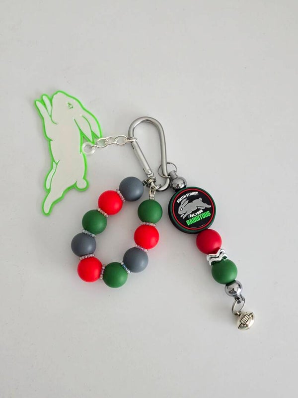 South Sydney Rabbitohs Grey Keychain