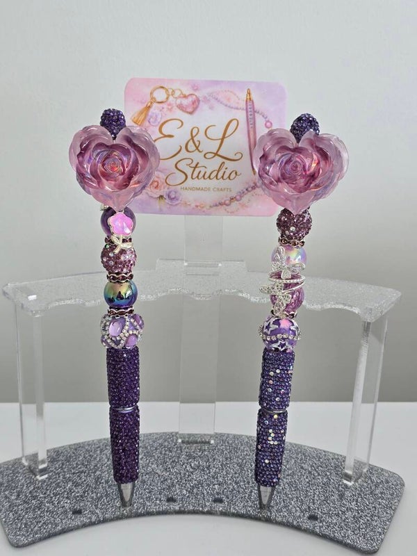 Purple Rose Bling pens