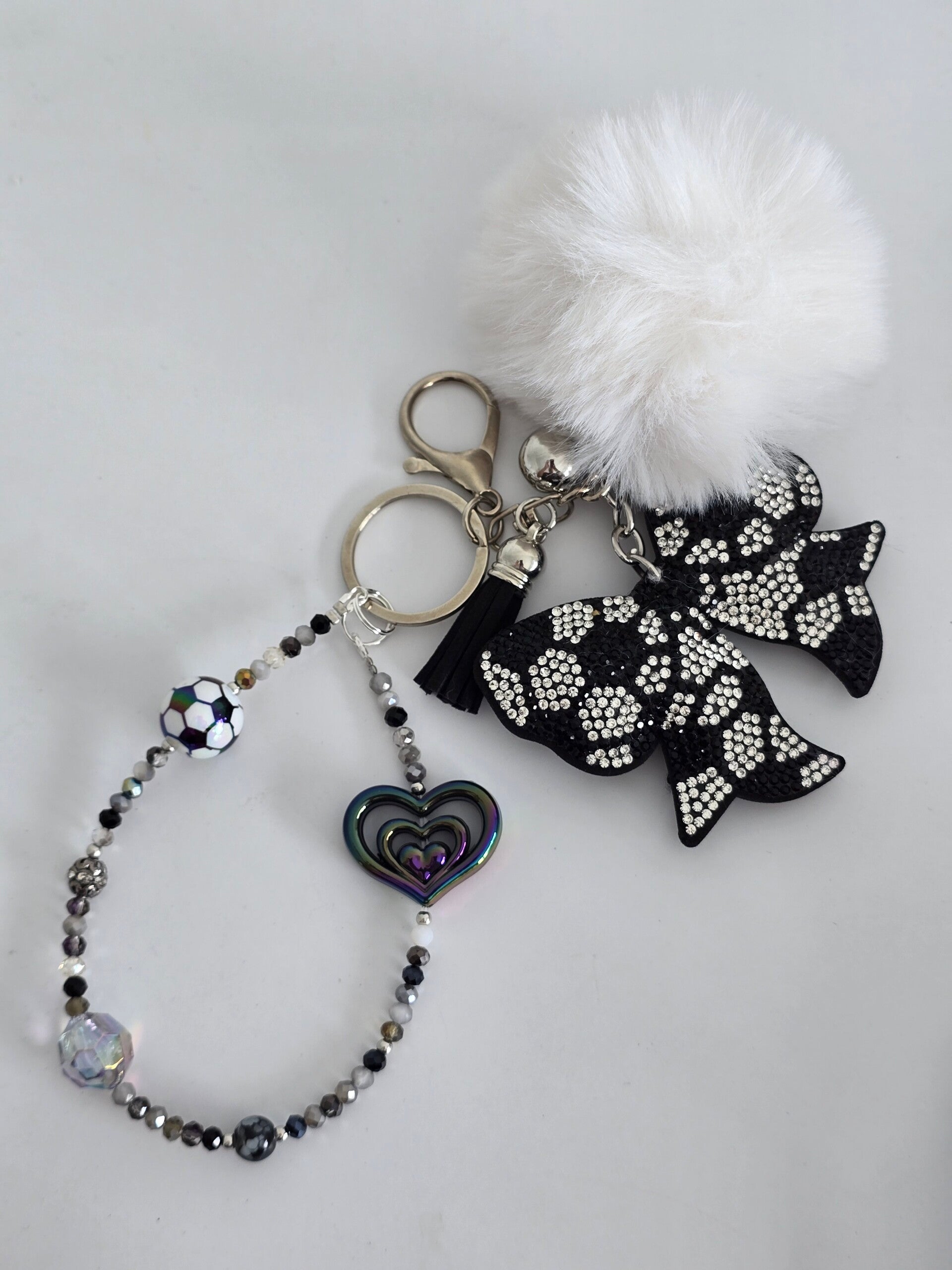 Soccer Bow Keychain