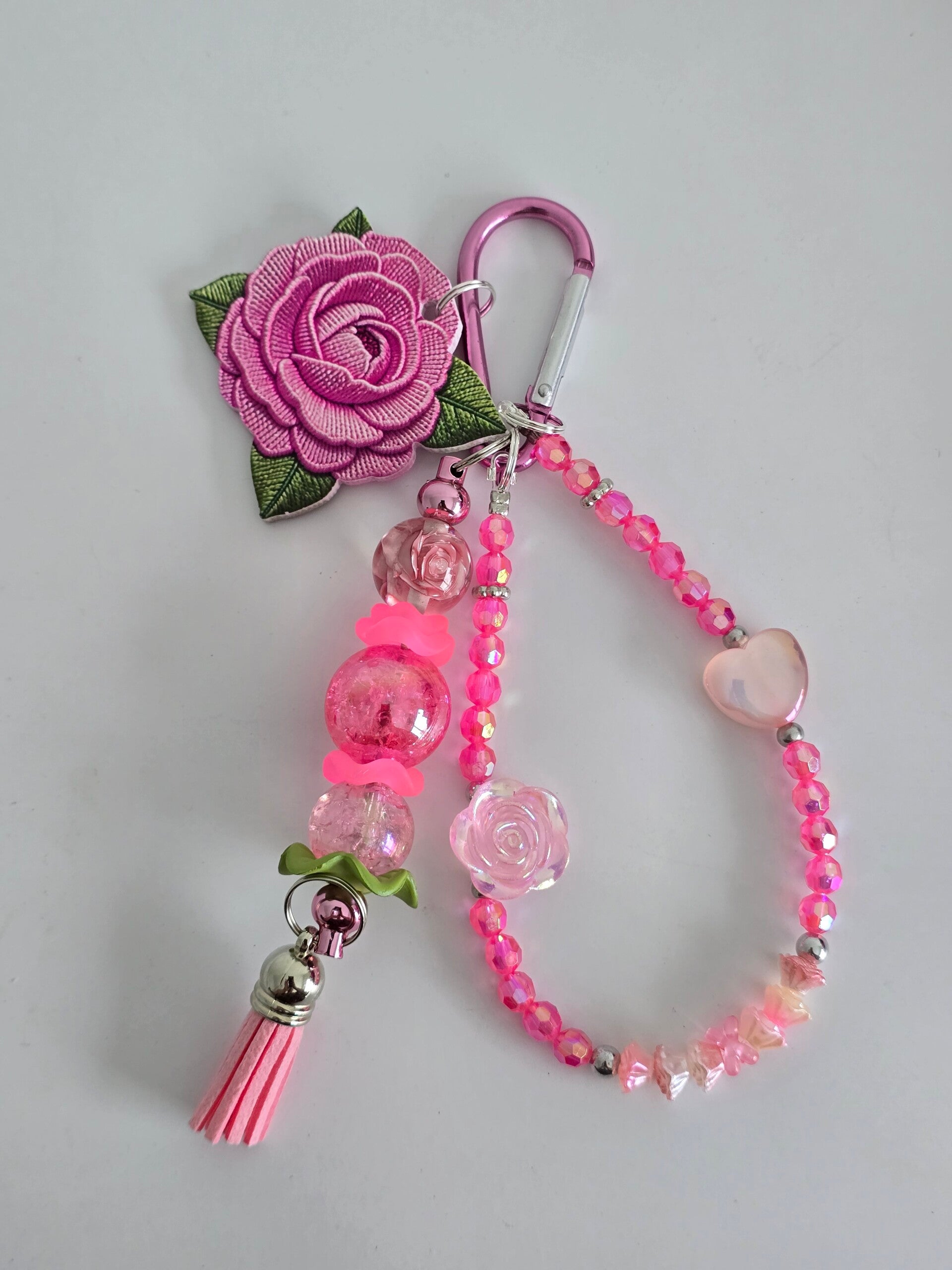 Rose Flower Keychain