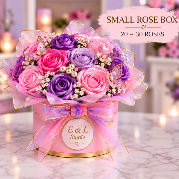 Small Ribbon Rose Box