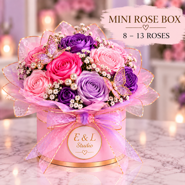 Mini Rose Ribbon Box