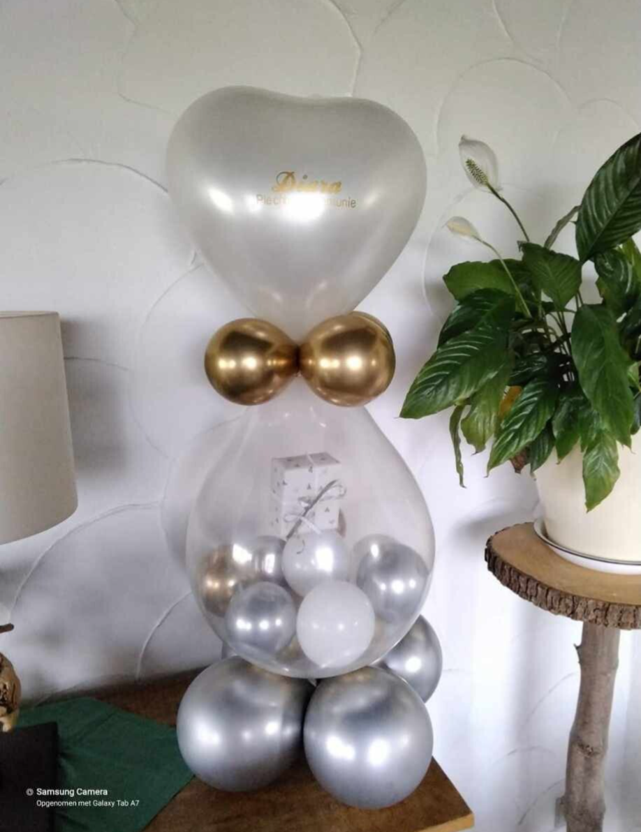 geld of cadeau ballon hartje