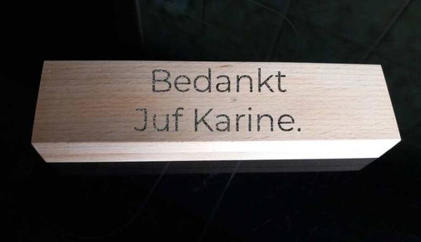 houten schrijfset in opbergbox