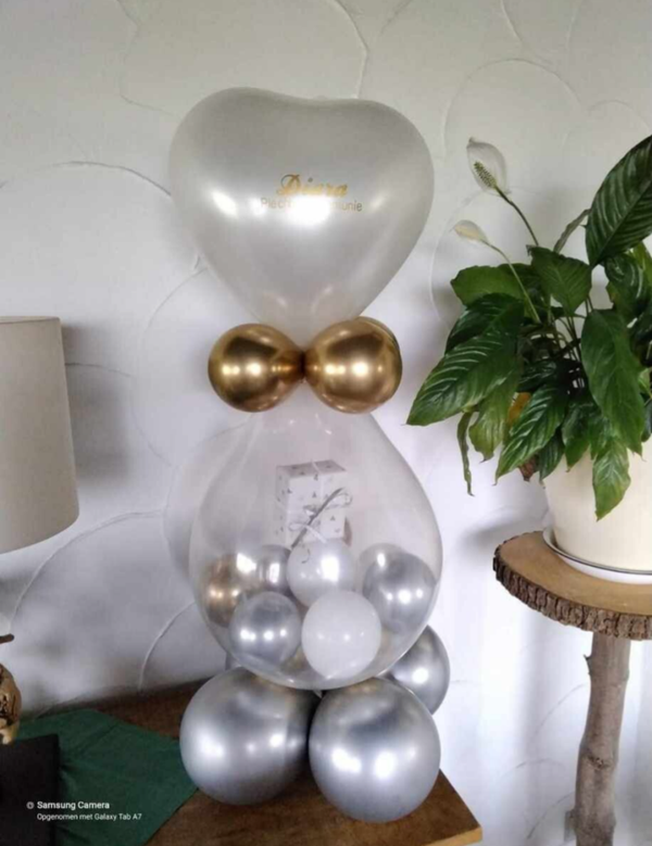 geld of cadeau ballon hartje