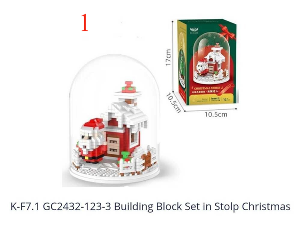 kerstillustratie in een stolp