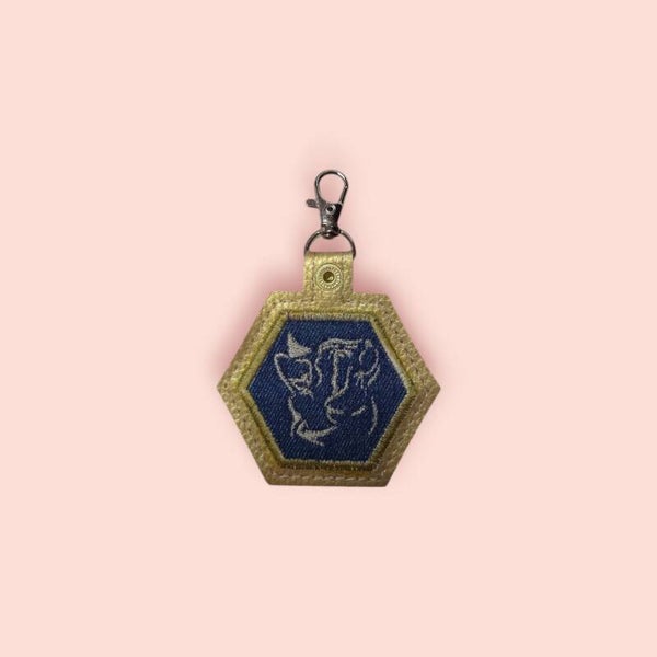 Porte-clefs chat reveur