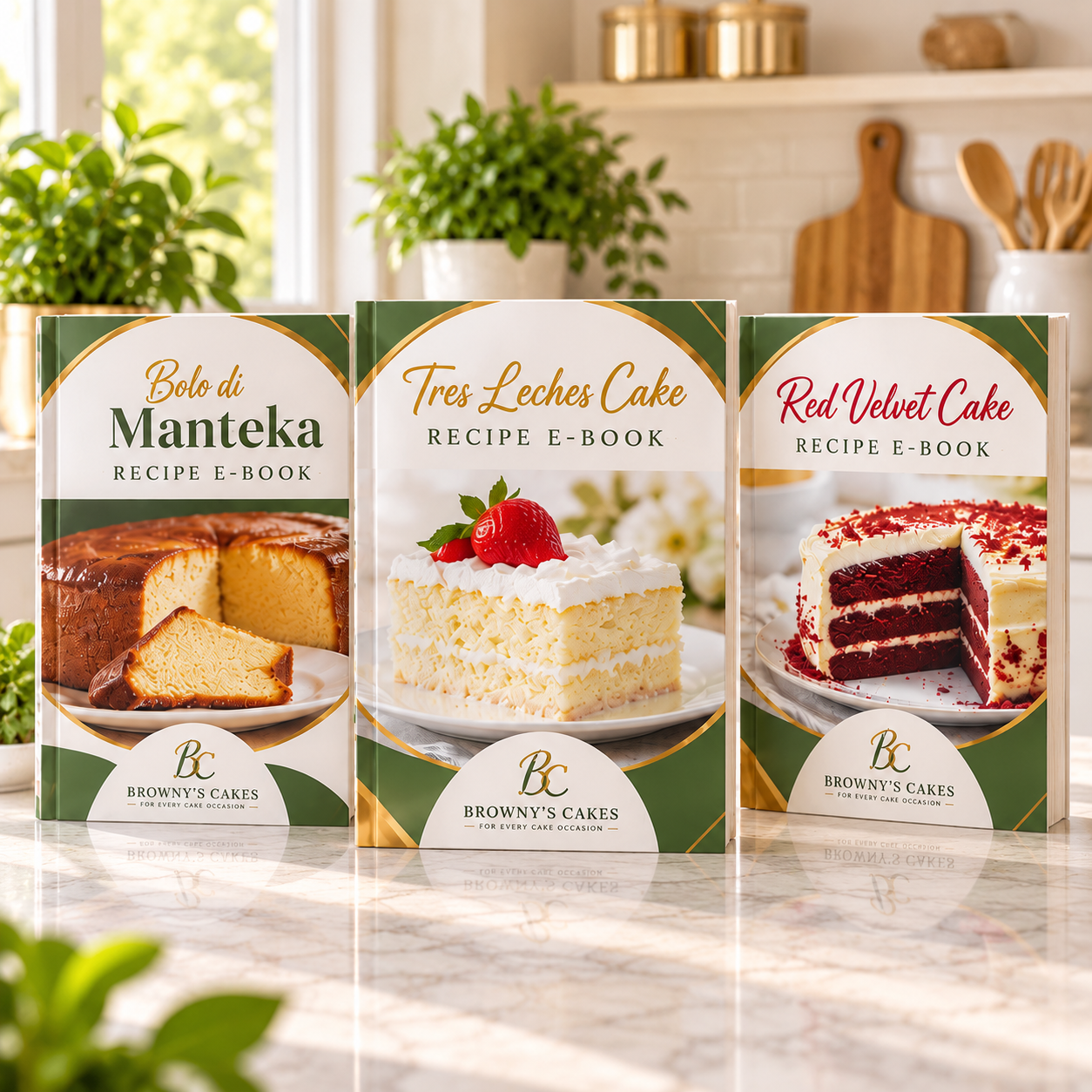 Bolo di Manteka, Tres Leches Cake and Red Velvet Cake recipe e-books by Browny’s Cakes