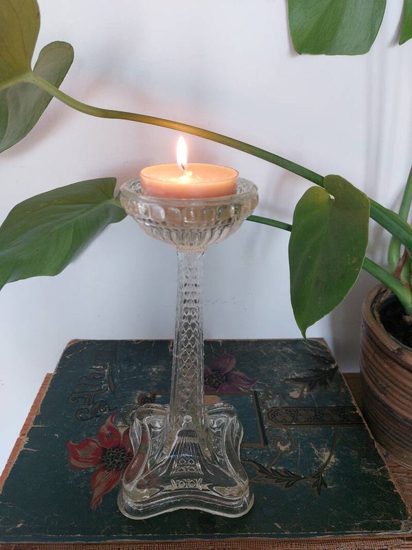 Vintage kandelaar glas