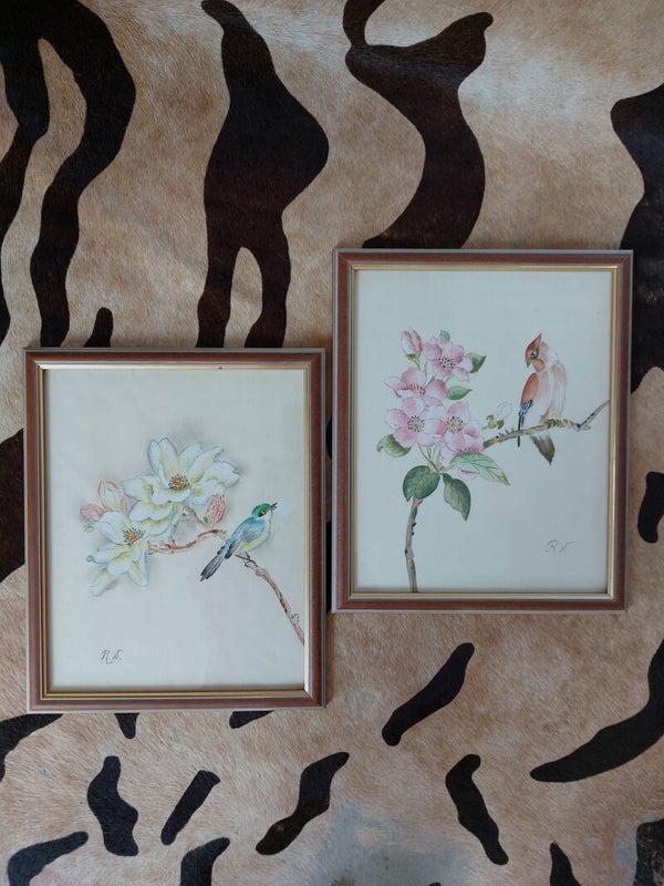 Vogelschilderij tekening op papier