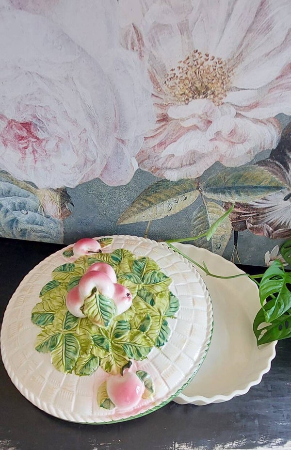 Barbotine taartschaal appel