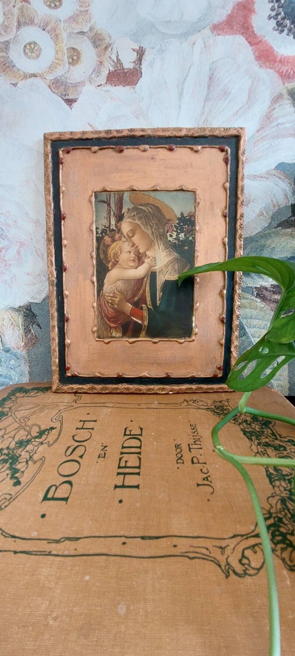 Maria&kind houten kader