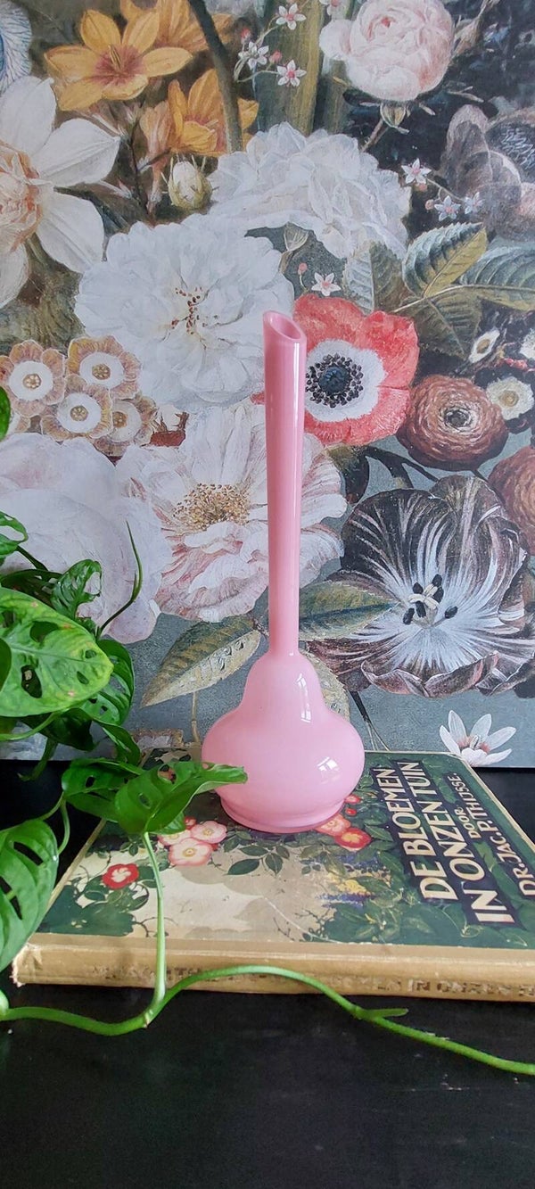 Opaline soliflore vase roze
