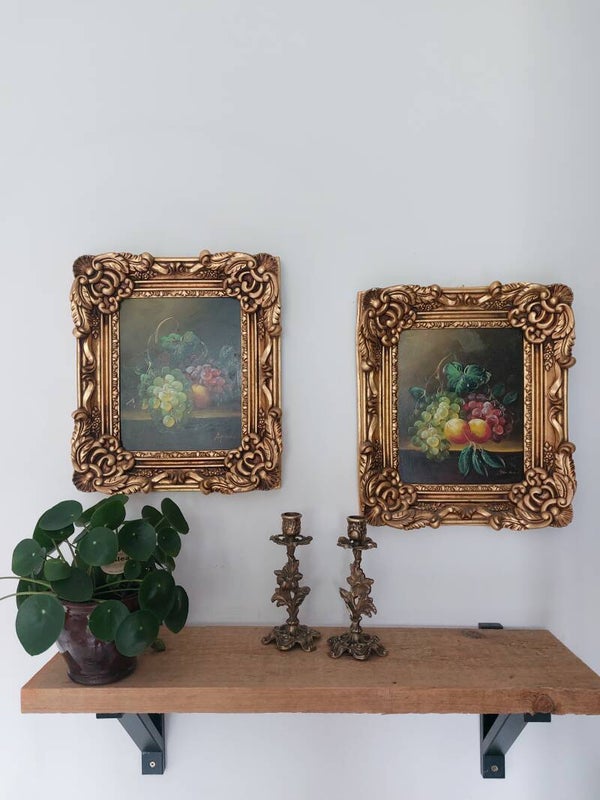 Antieke olieverf schilderijen fruit