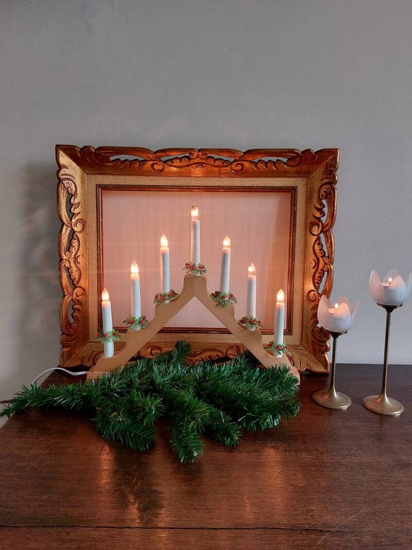 Kerst adventverlichting hout