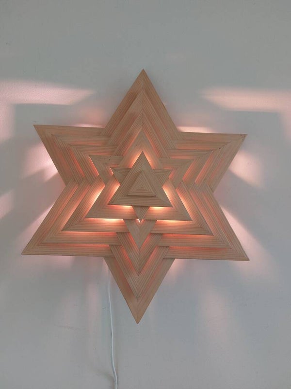 Scandinavische houten kerstster