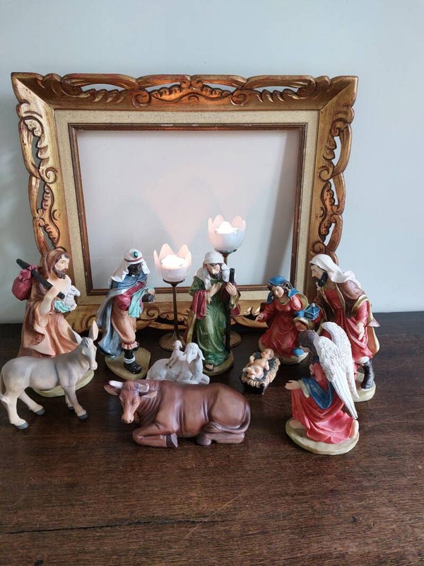 Vintage kerststal figuren