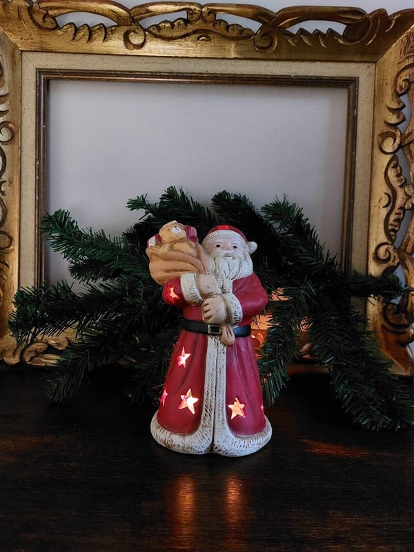 Waxinelicht houder kerstman