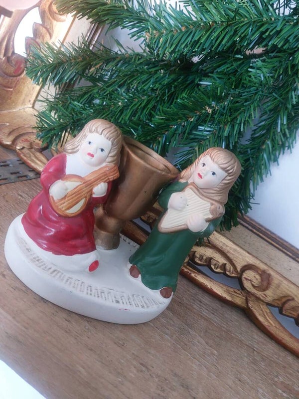 Meisjes kerst kaarsenstandaard