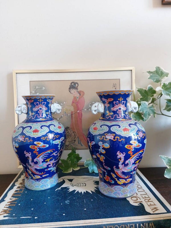 Oosterse vazen olifant kop