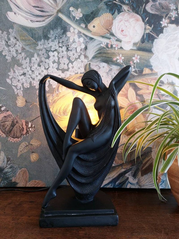 Art deco style tafellamp dame Crosa 1993