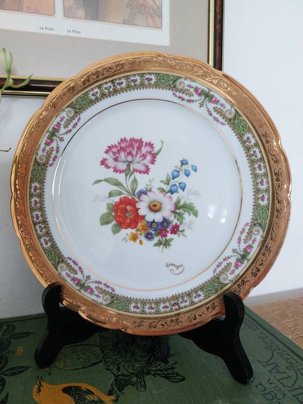 Limoges bord floral