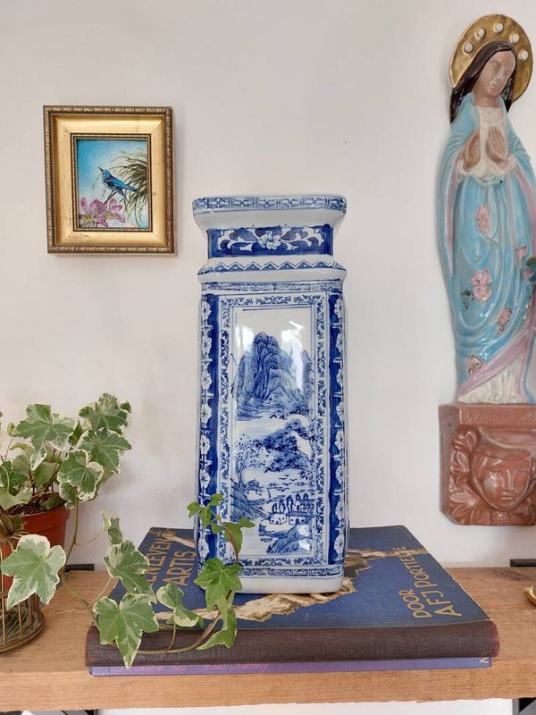 Oosterse blue&white vaas