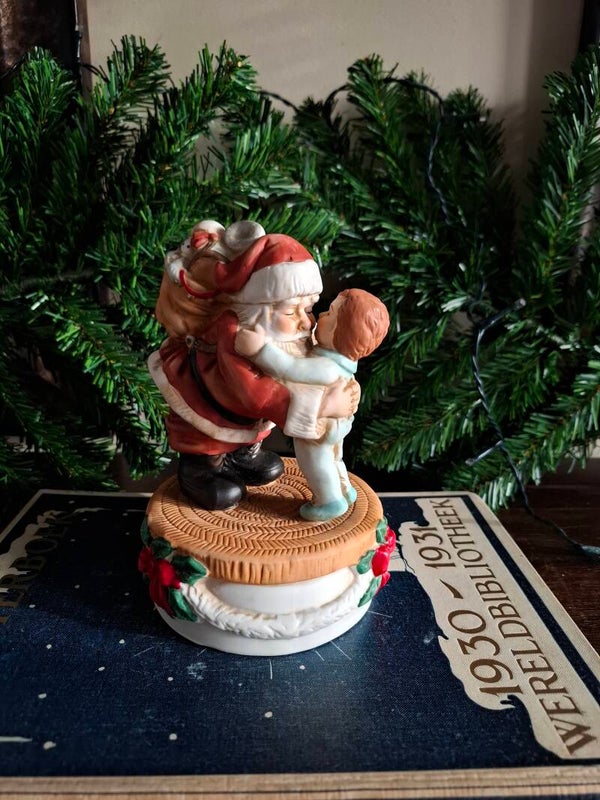 Speeldoos kerstman&kind