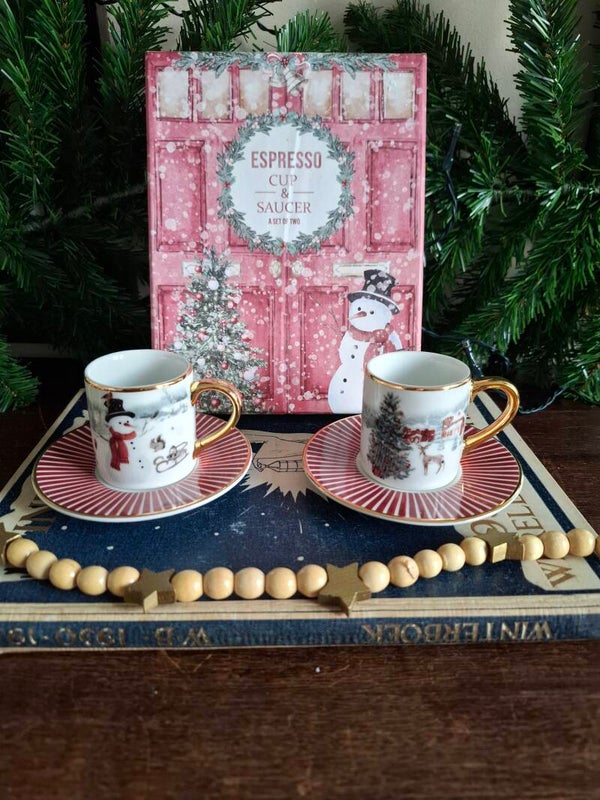 Kerst espresso kopjes