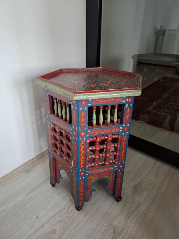 Vintage Marokkaans 6 hoekig tafeltje