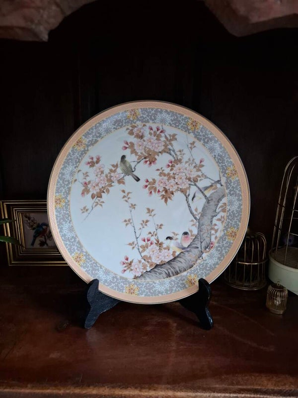 Vaga bord vogels en lotusbloemen