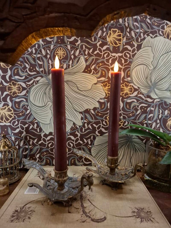 Vintage pauwen kandelaars